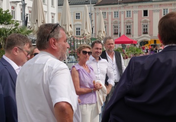 Foto bei der Führung durch Bürgermeister Stadler durch St. Pölten